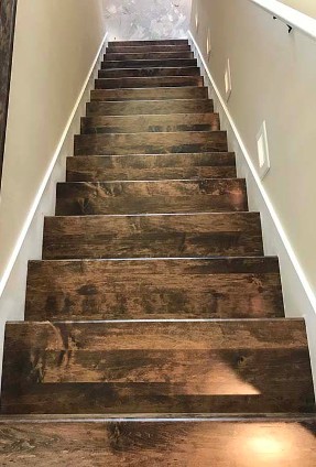 Stained Wood Stairs